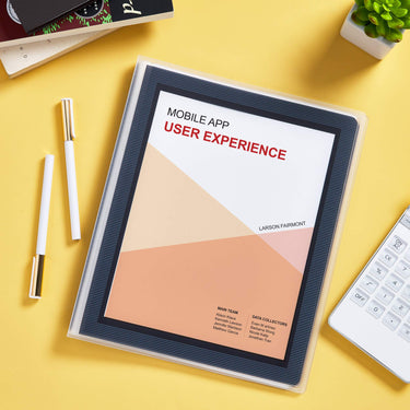 Avery Flexi-View Presentation Book, Clear Front Window for Title Page, 24 Non-Stick Pages, 1 Black Book (47690)